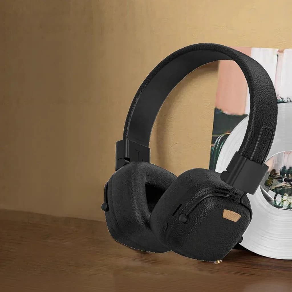 Retro-tyyliset korvanpäälliset Bluetooth-kuulokkeet EQ-tiloilla ja taittuvalla muotoilulla