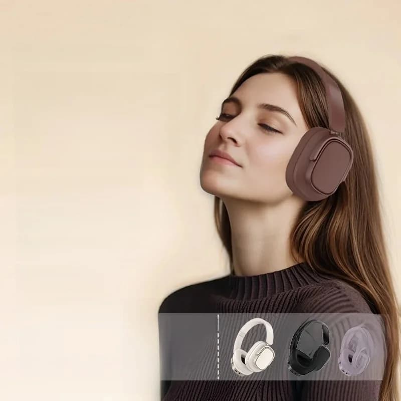 Retro-tyyliset korvanpäälliset Bluetooth-kuulokkeet aktiivisella melunvaimennuksella