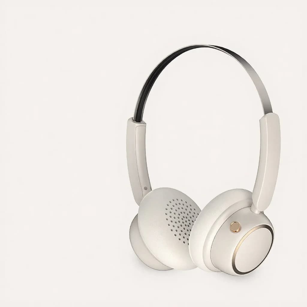 Retro-tyyliset langattomat Bluetooth-kuulokkeet metallipannalla ja pitkällä akunkestolla