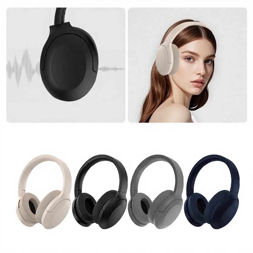 Active Noise Cancelling Over-Ear Bluetooth Headphones Wireless Stereo