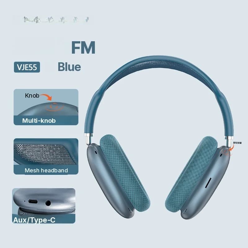 Bluetooth 5.4 -kuulokkeet säätönupilla ja FM-radion