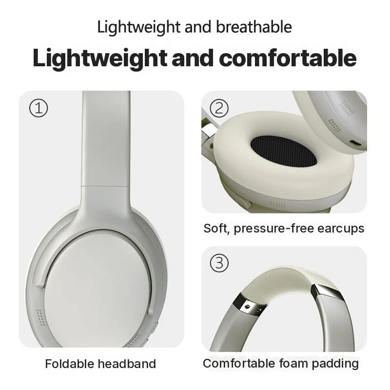 Langattomat korvanpäälliset Bluetooth-kuulokkeet mikrofonilla ja useilla EQ-tiloilla