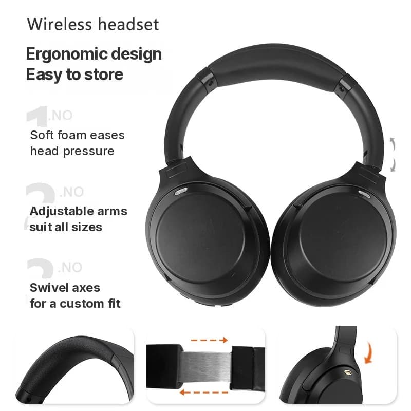 Langattomat Bluetooth-kuulokkeet aktiivisella melunvaimennuksella