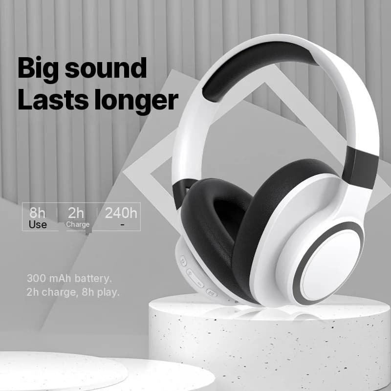Korvanpäälliset langattomat Bluetooth-kuulokkeet FM-radion ja TF-korttipaikan kanssa