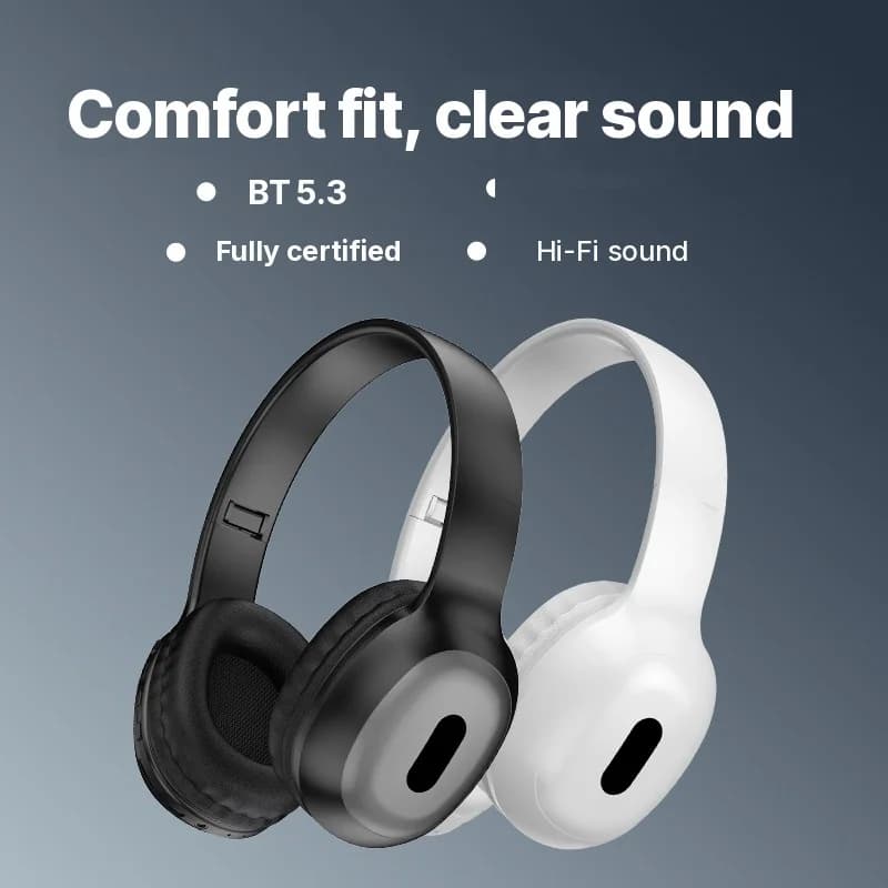 Korvan päällä olevat Bluetooth-kuulokkeet TF-korttipaikalla ja AUX-tulolla