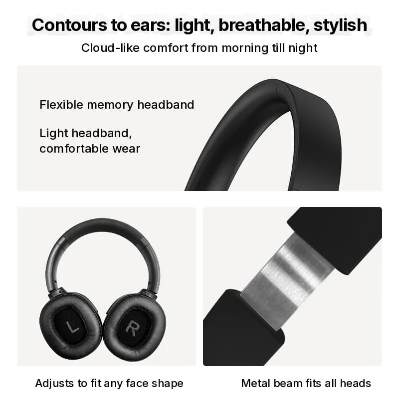 Langattomat Bluetooth-kuulokkeet ANC:llä, pitkä akunkesto
