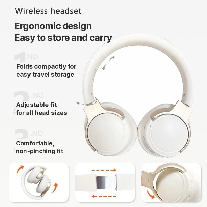Langattomat Bluetooth-kuulokkeet, korvanpäälliset, ANC