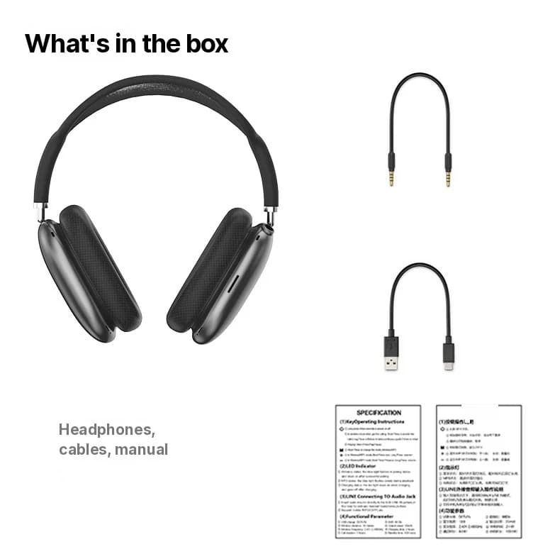 Bluetooth 5.4 -kuulokkeet säätönupilla ja FM-radion