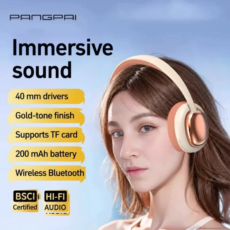 Langattomat Bluetooth-kuulokkeet mikrofonilla ja 40 mm elementeillä