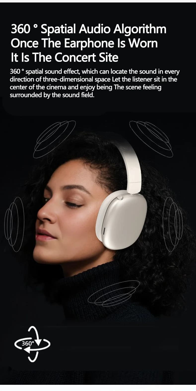Aktiivisella melunvaimennuksella varustetut langattomat Bluetooth-kuulokkeet mikrofonilla