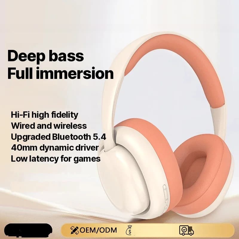 Langattomat korvanpäälliset Bluetooth-kuulokkeet FM-radion ja TF-korttipaikan kanssa