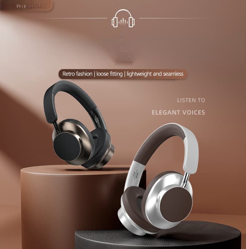 Retro-kuulokkeet Bluetoothilla, FM-radion ja TF-korttipaikan kanssa